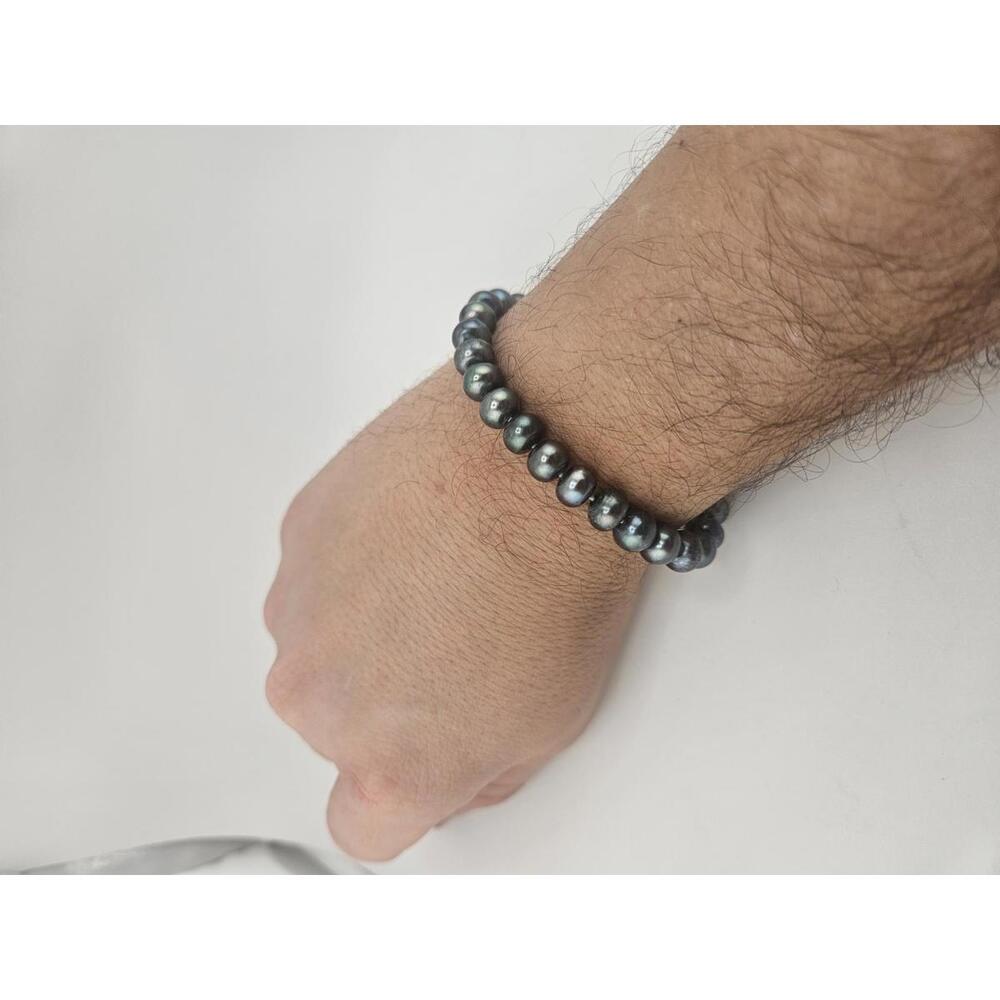 7.5in Black Pearl Bracelet - Picture 6 of 11